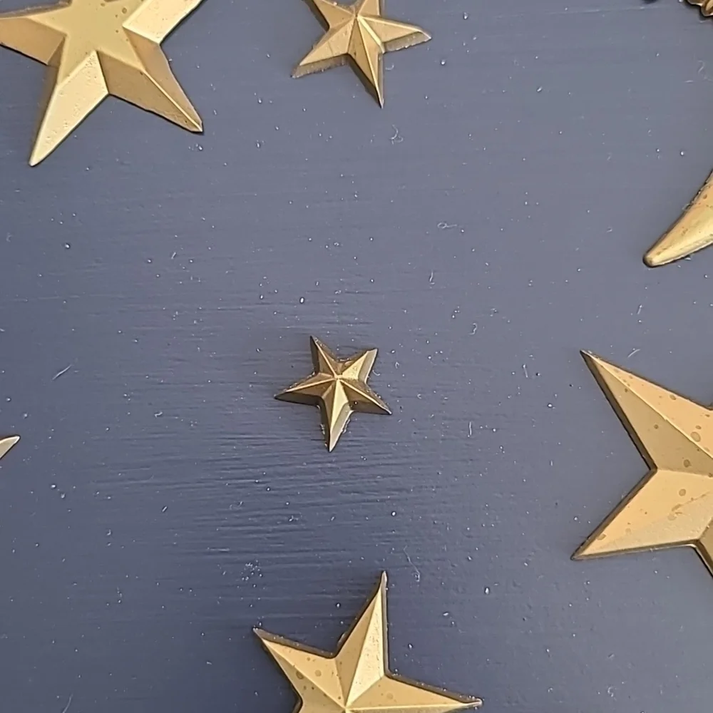 HANDCRAFTED & DECORATED MOON & STAR WOODEN BOX